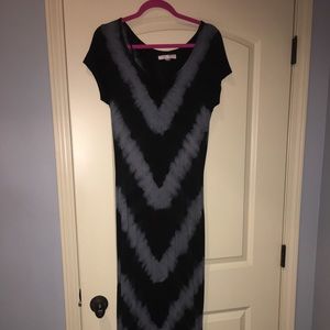 Tie dye black and grey maxi dress